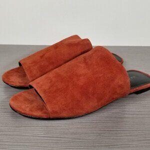 Via Spiga Heather Slide Sandal, Brick Suede, Womens Size 7.5 M